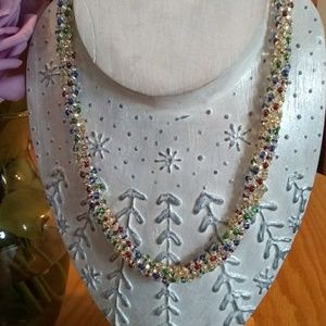 Rainbow 🌈 Colored Handcrafted Beaded Necklace